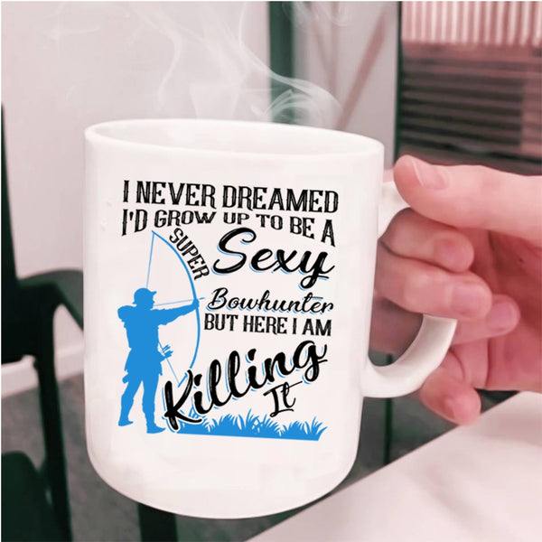 Cool Bowhunter Coffee Mug, I'd Grow Up To Be A Bowhunter Cup