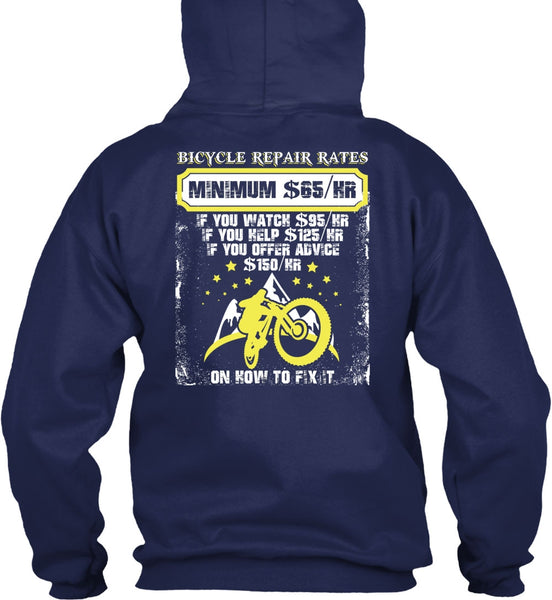 Bicycle Repair Rates T Shirt, Minimum $65/Hr T Shirt