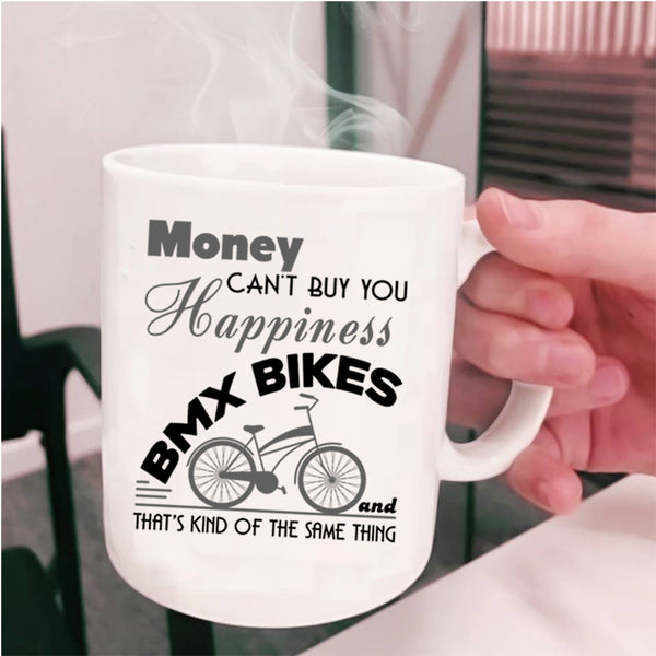 Cool Bikers Coffee Mug, BMX Bikes Make Me Happy Cup