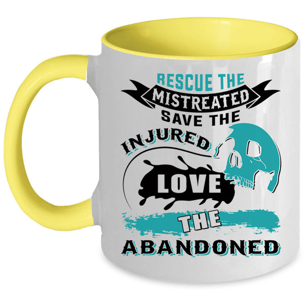 Cool Nurse Coffee Mug, Rescue The Mistreated Save The Injured Accent Mug