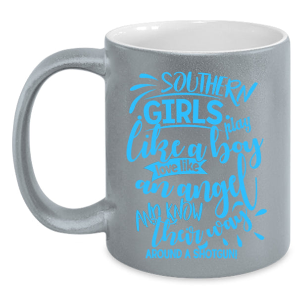 Love Like An Angel Coffee Mug, Southern Girls Play Like A Boy Accent Mug