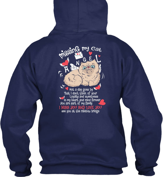 Missing My Cat Angel T Shirt, I Miss You And Love You T Shirt