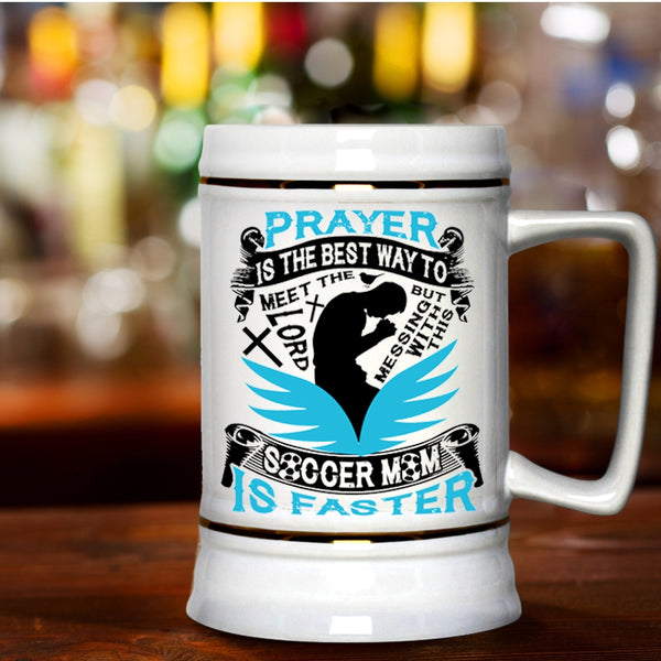 Cool Soccer Mom Beer Stein 22oz, Don't Mess With This Soccer Mom Beer Mug