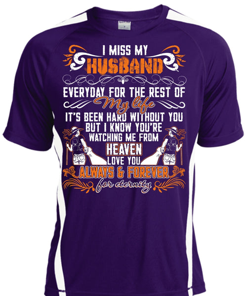 I Miss My Husband T Shirt, Watching Me From Heaven T Shirt, Cool Shirt