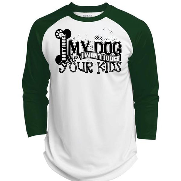 Don't Judge My Dog T Shirt, I Love My Dog T Shirt, Awesome T-Shirts  (Polyester Game Baseball Jersey)