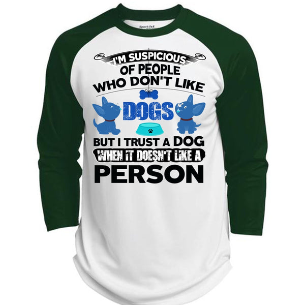 I Trust A Dog T Shirt, I Love My Dog T Shirt, Awesome T-Shirts  (Polyester Game Baseball Jersey)