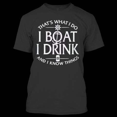 A black t-shirt with the shopify logo