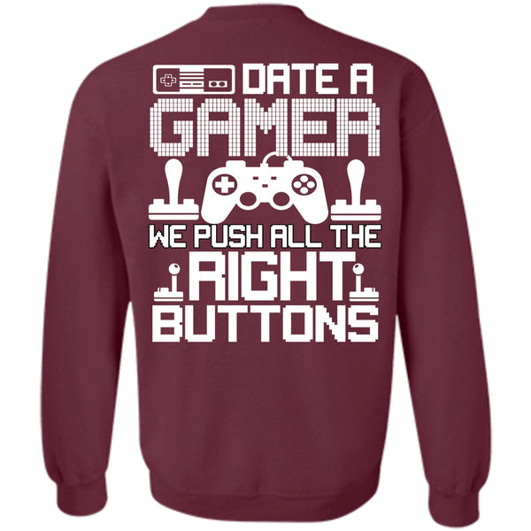 Right Buttons T Shirt, I Love Gaming Sweatshirt
