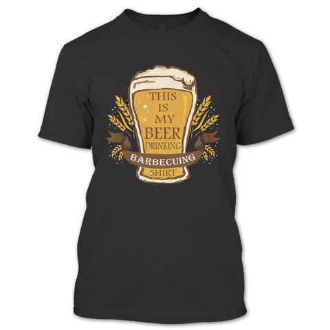 A black t-shirt with the shopify logo