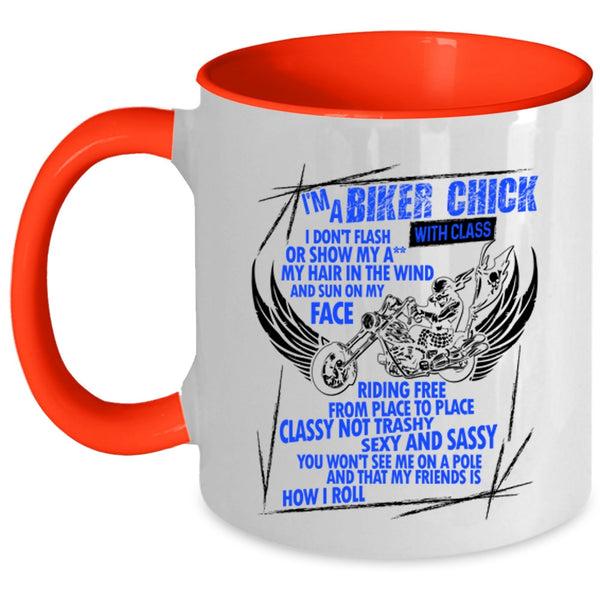 Cool Bikers Coffee Mug, I'm A Biker Chick Accent Mug