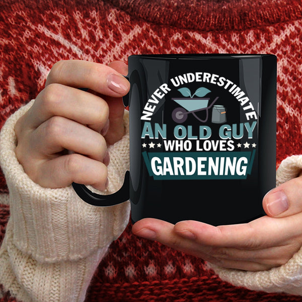An Old Guy Loves Gardening Coffee Mug, Cute Grandpa Coffee Cup