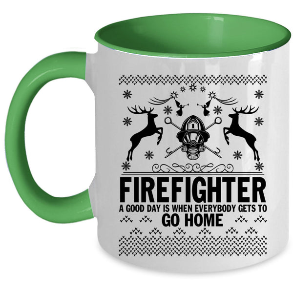 Christmas Gift For Fireman Coffee Mug, Firefighter Accent Mug