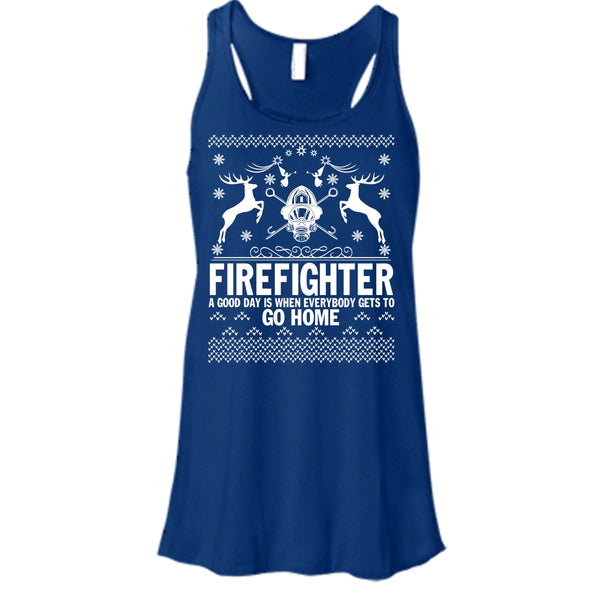 Firefighter Merry Christmas T Shirt, Coolest Firefighter Ever Tank Top