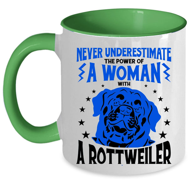 The Power Of A Woman With A Rottweiler Mug, Cool Dogs Cup