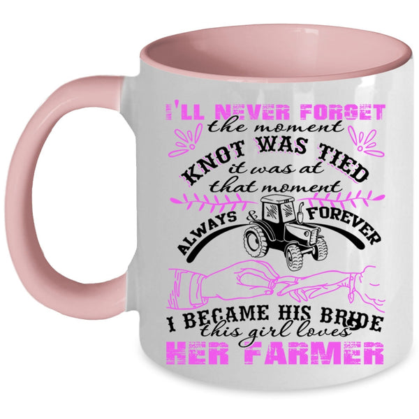 This Girl Loves Her Farmer Coffee Mug, I Became His Bride Accent Mug