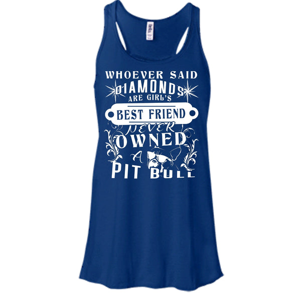 Diamonds Are Girl's Best Friend Never Owed Pit Bull Shirt, Cool Dog Shirt