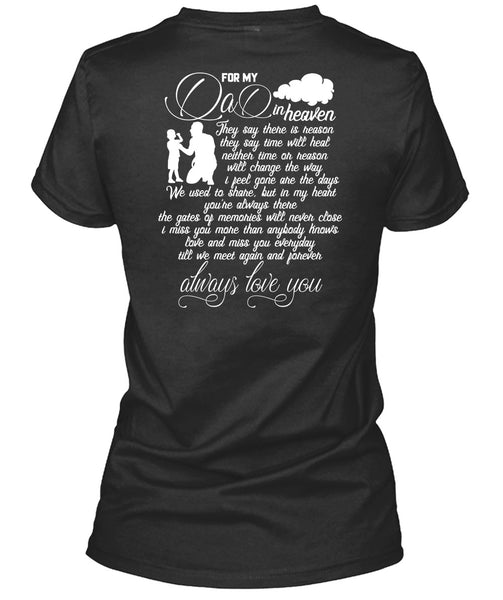 For My Dad In Heaven T Shirt, Love You T Shirt