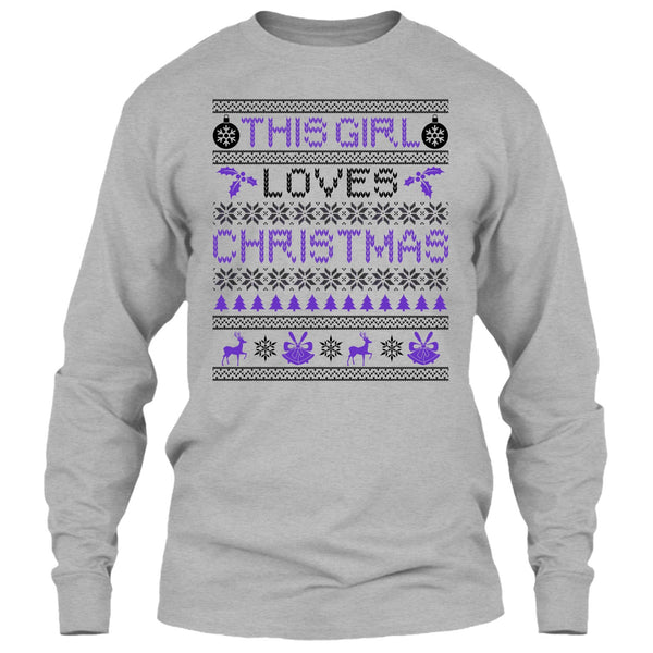 This Girl Loves Christmas T Shirt, Awesome Merry Christmas T Shirt