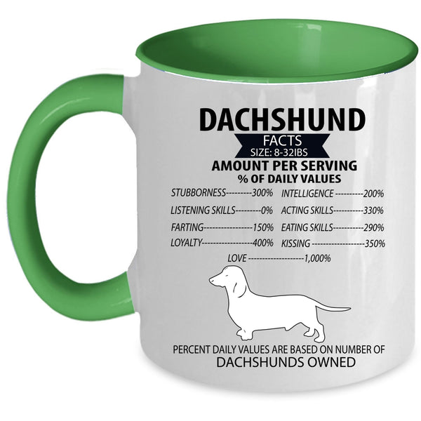 Dachshunds Owned Coffee Mug, Dachshund Accent Mug