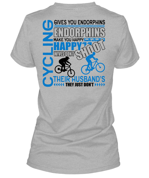 Cycling Gives You Endorphins T Shirt, I Love Biking T Shirt
