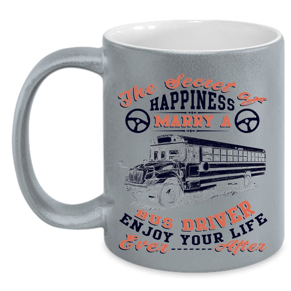 Just Married Coffee Mug, Marry A Bus Driver Accent Mug