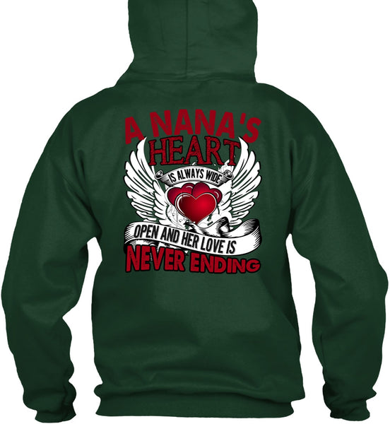 A Nana's Heart Is Always Wide T Shirt, Being A Nana T Shirt