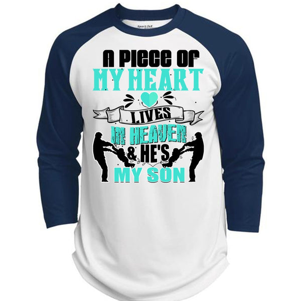 My Heart Lives In Heaven T Shirt, I Love Son T Shirt, Awesome T-Shirts  (Polyester Game Baseball Jersey)