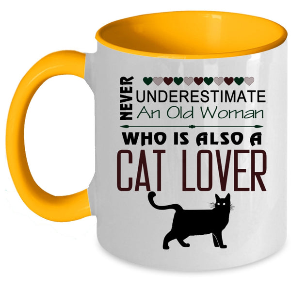 Old Woman Who Is Also A Cat Lover Cup, Grandmother Mug