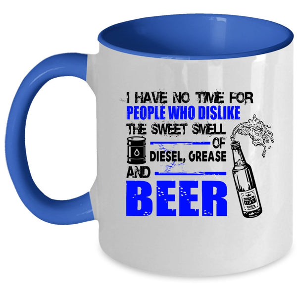 Funny Beer Drinker Coffee Mug, The Sweet Smell Of Beer Accent Mug