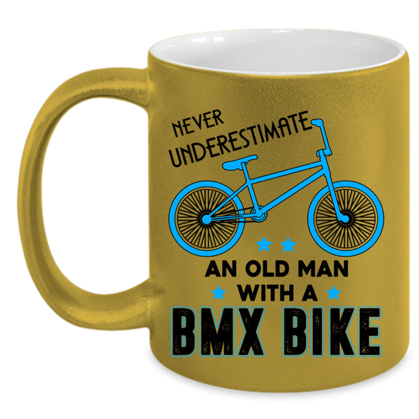 Funny Grandpa Coffee Mug, An Old Man With A BMX Bike Accent Mug