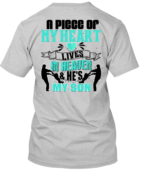 My Heart Lives In Heaven T Shirt, I Love Son T Shirt