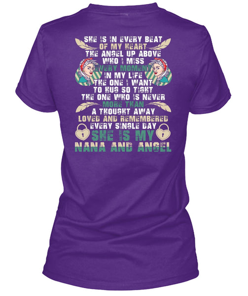 She Is My Nana And Angel T Shirt, Beat Of My Heart T Shirt