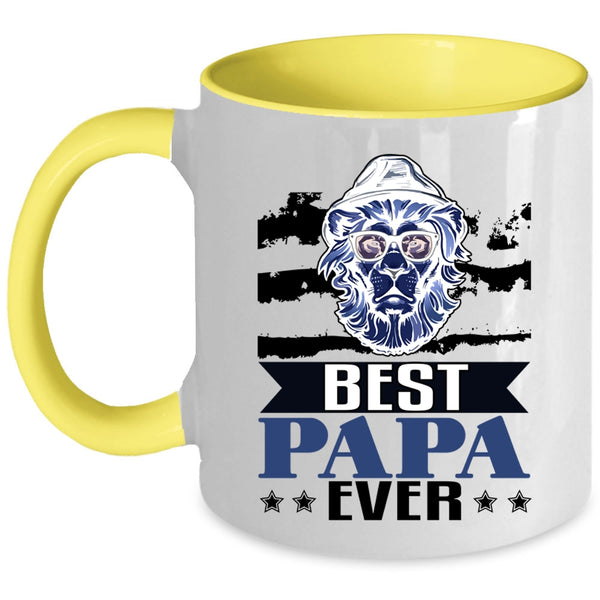Gift For Dad Coffee Mug, Best Papa Ever Accent Mug