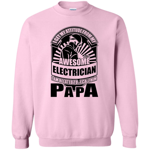 Coolest Electrician Papa T Shirt, Awesome Electrician Sweatshirt