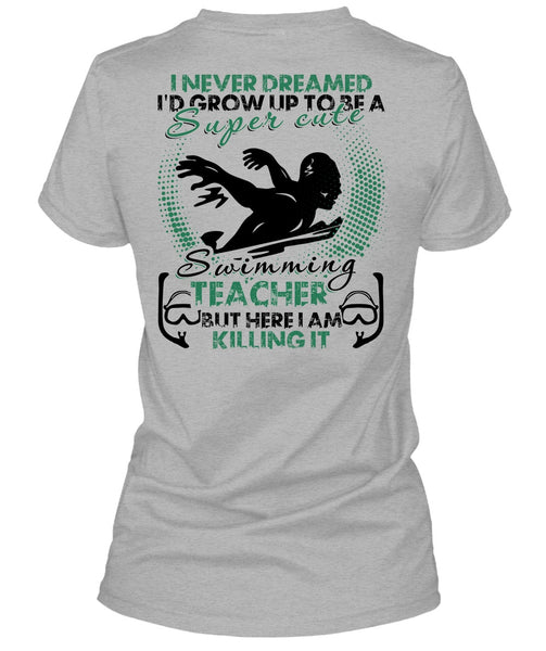 Cute Swimming Teacher T Shirt, I Love Swimming T Shirt