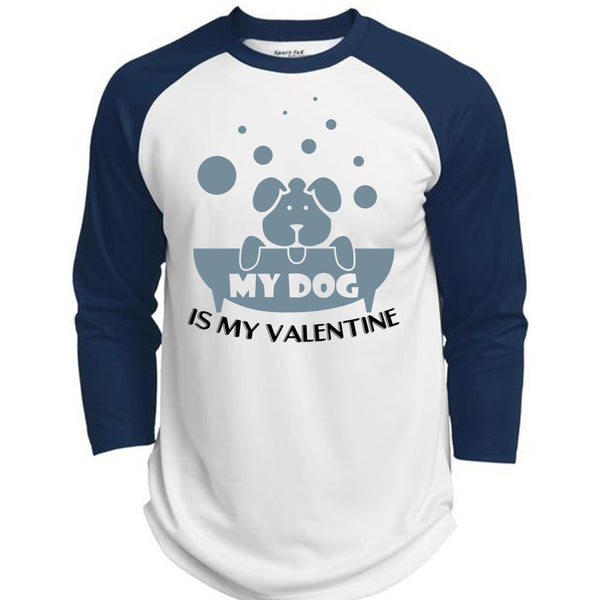 My Dog Is My Valentine T Shirt, I Love Dog T Shirt, Awesome T-Shirts  (Polyester Game Baseball Jersey)