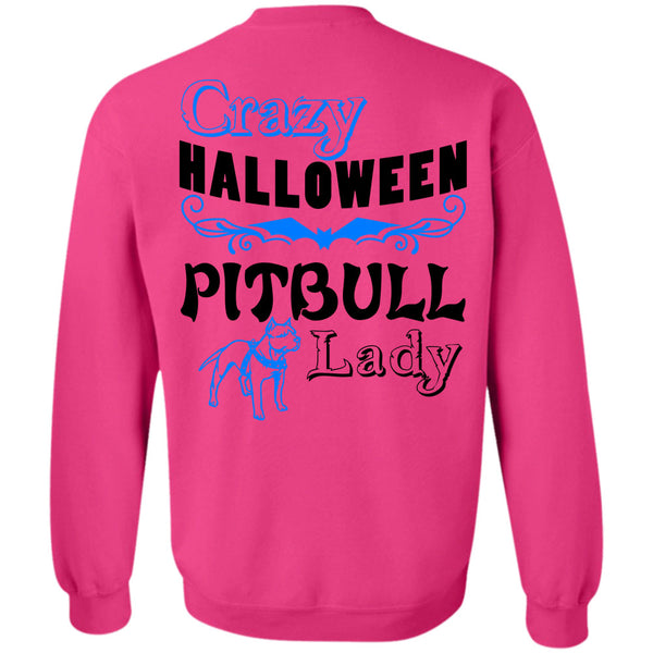 Wait For Halloween T Shirt, Crazy Halloween Pit Bull Lady Sweatshirt