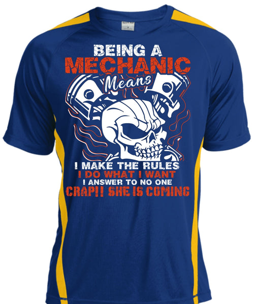 Being A Mechanic Means T Shirt, She Is Coming T Shirt, Cool Shirt