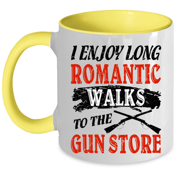 Cool Gift Coffee Mug, I Enjoy Long Romantic Walks Accent Mug