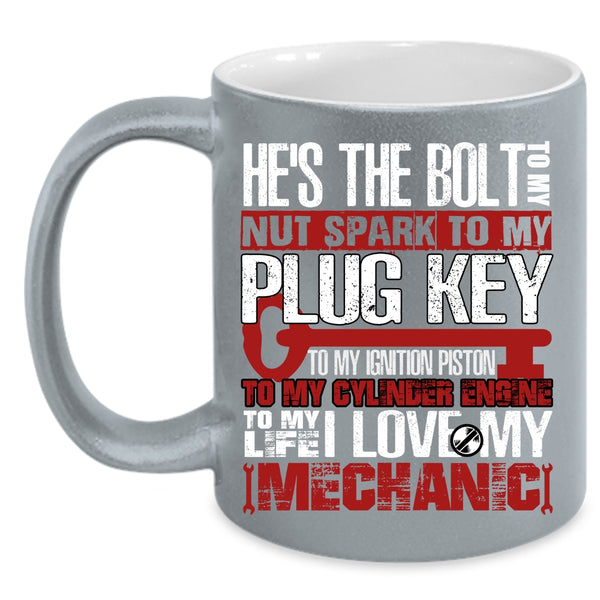 To My Life I Love My Mechanic Coffee Mug, Cute Mechanic's Wife Coffee Cup