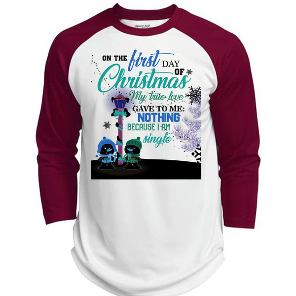 On The First Day Of Christmas T Shirt, This Girl Loves Christmas T Shirt, Awesome T-Shirts  (Polyester Game Baseball Jersey)