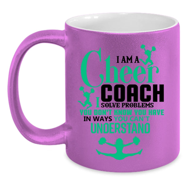 Awesome Cheer Coach Coffee Mug, I Am A Cheer Coach Accent Mug