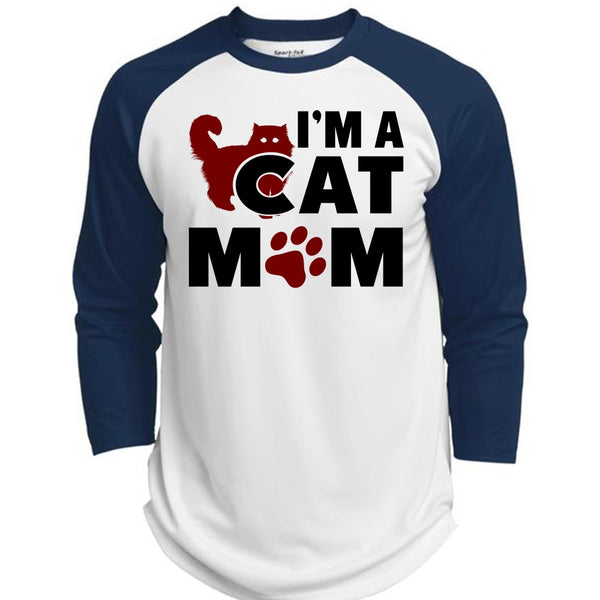 I'm A Cat Mom T Shirt, My Favorite T Shirt, Mother's Day T Shirt  (Polyester Game Baseball Jersey)