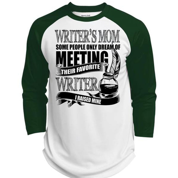 Writer's Mom T Shirt, I Love Writing T Shirt, Awesome T-Shirts  (Polyester Game Baseball Jersey)