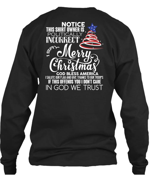 Merry Christmas T Shirt, God Bless America T Shirt