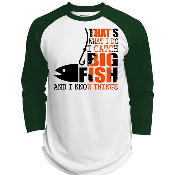 I Catch Big Fish T Shirt, I Love Fishing T Shirt, Awesome T-Shirts  (Polyester Game Baseball Jersey)