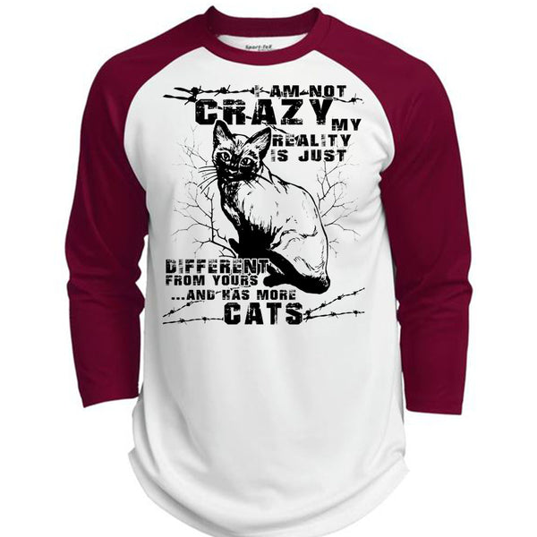 I Am Not Crazy T Shirt, I Love Cats T Shirt, Awesome T-Shirts  (Polyester Game Baseball Jersey)