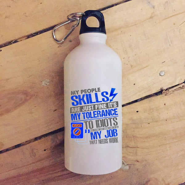 My People Skills Are Just Fine 20 oz Stainless Steel Bottle,Awesome Electrician Outdoor Sports Water Bottle