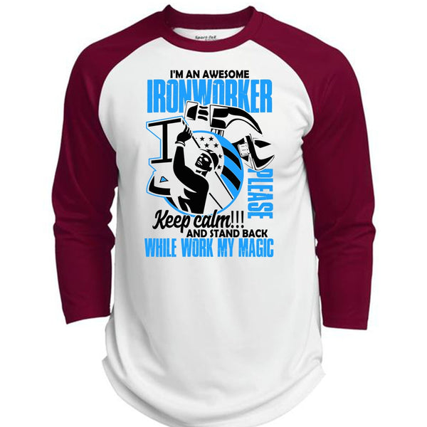 I'm An Awesome Ironworker T Shirt, I Love Ironworker T Shirt, Awesome T-Shirts  (Polyester Game Baseball Jersey)
