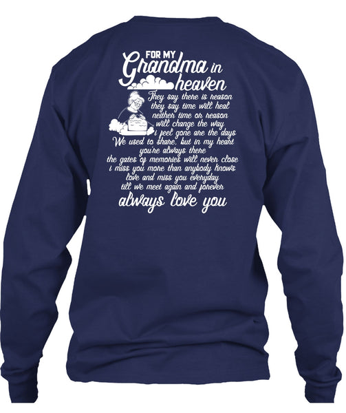 For My Grandma In Heaven T Shirt, Love You T Shirt